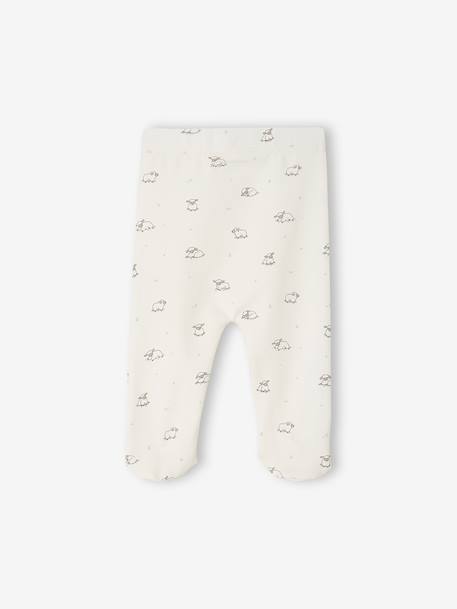 Pack of 2 newborn footed trousers cappuccino 
