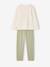 Pack of 2 long pyjamas for girls sage green 