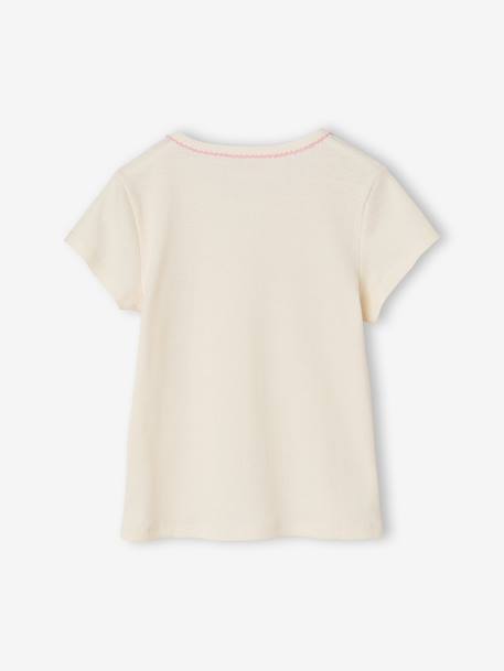 Pack of 3 short-sleeved T-shirts for girls beige 