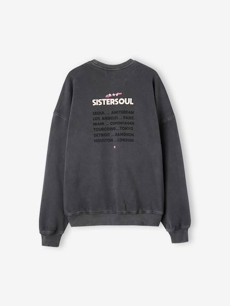 Long-sleeved sweatshirt for girls anthracite 
