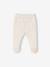Quilted Set: Cardigan + Fully Printed Footed Trousers ecru+rose+vanilla 