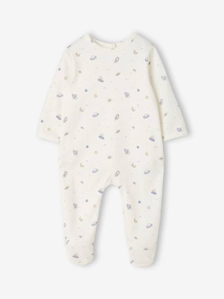 Pack of 2 baby sleepsuits with back opening sky blue 
