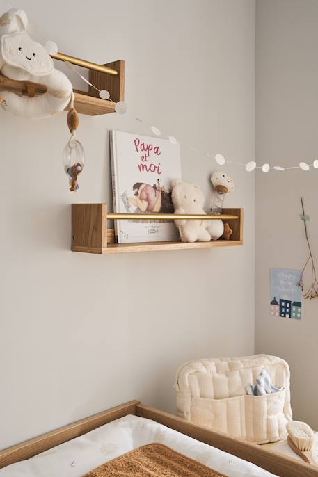 Set of 2 Book Shelves gold 
