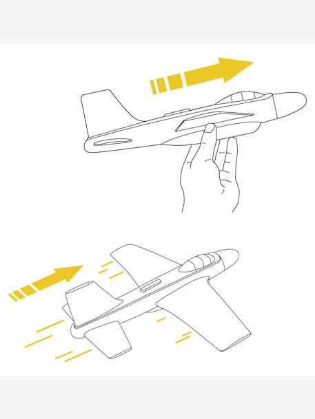 DJECO Fire jet glider plane yellow 