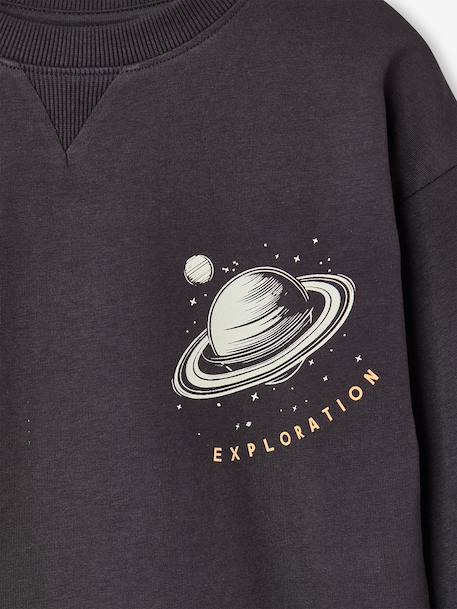 Long-sleeved T-shirt with slogan print for boys anthracite+pistachio+yellow 