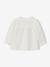 Embroidered blouse for babies ecru+ochre 