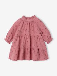 - Ruffled Dress in Cotton Gauze, for Girls