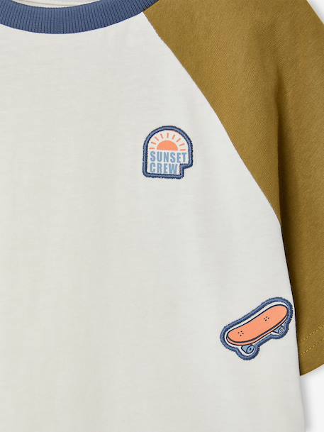 Short-sleeved T-shirt for boys khaki 