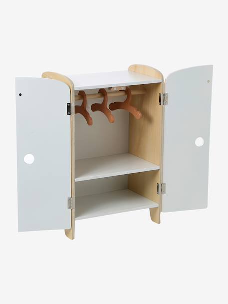 FSC® 100% wooden doll wardrobe white 