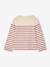 Long Sleeve Striped Top for Girls plum+striped blue 