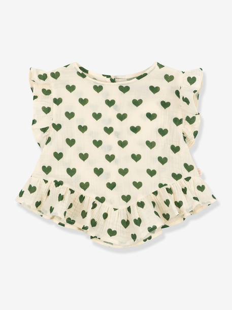 Coco frilled top green 
