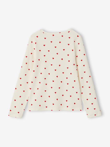 Pack of 3 long-sleeved T-shirts for girls ecru+ink blue+vanilla 