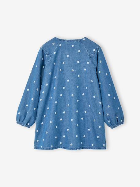 Customisable smock for girls denim blue 