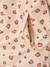Fleece-lined baby's hooded printed rainsuit old rose+vanilla 