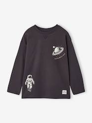 Boys-Tops-Long-sleeved T-shirt with slogan print for boys