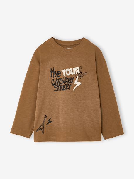 Long-sleeved T-shirt for boys cappuccino 