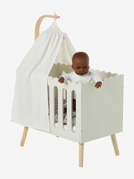 FSC® 100% wooden doll's bed canopy white 