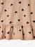 Long-sleeved blouse for girls dusky pink+taupe 