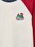 Long-sleeved T-shirt for boys bordeaux red+ochre+sage green 