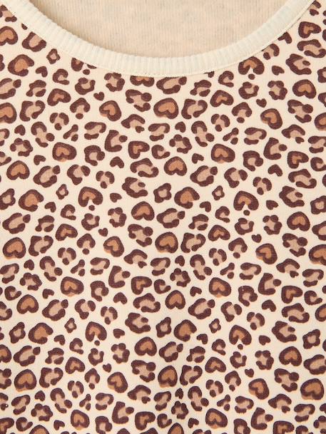 Long-sleeved T-shirt for girls blush+vanilla 
