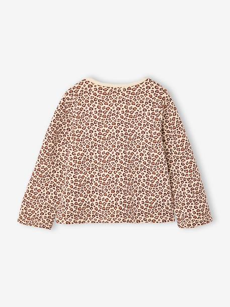 Long-sleeved T-shirt for girls blush+vanilla 
