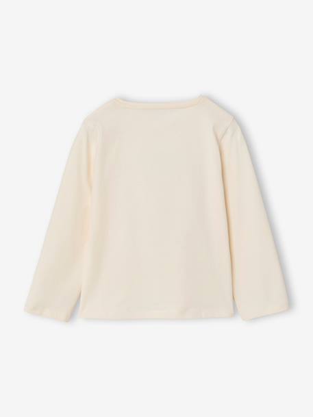 Long-sleeved T-shirt for girls ecru 