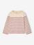 Long Sleeve Striped Top for Girls plum+striped blue 