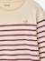 Long Sleeve Striped Top for Girls plum+striped blue 