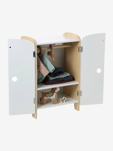 FSC® 100% wooden doll wardrobe white 