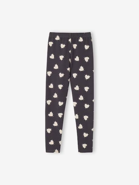 Pack of 2 Basics Leggings for Girls dark grey+dusky pink+khaki+sage green 