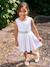 Occasion Wear Dress with Floral Print, for Girls light blue+pale pink+printed pink+printed white+white 