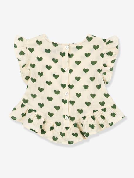 Coco frilled top green 