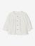 Embroidered blouse for babies ecru+ochre 