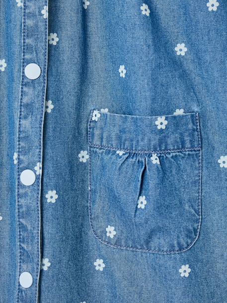 Customisable smock for girls denim blue 