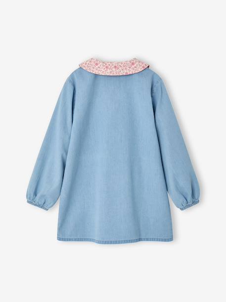 Customisable smock for girls denim blue 