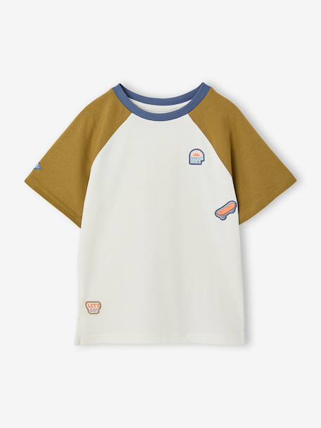 Short-sleeved T-shirt for boys khaki 