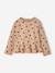 Long-sleeved blouse for girls dusky pink+taupe 