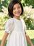 Bohemian girl's dress with lace sleeves white 