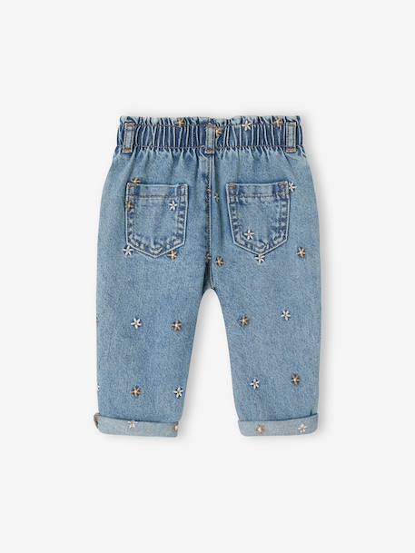 Mom jeans for baby girls stone 