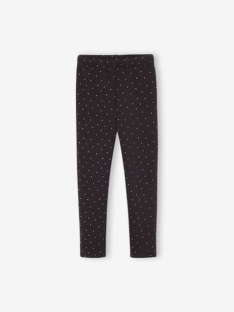 Pack of 2 Leggings Lined in Fleece Knit anthracite+plum 