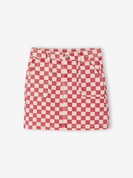 Short denim skirt for girls sweet pink 