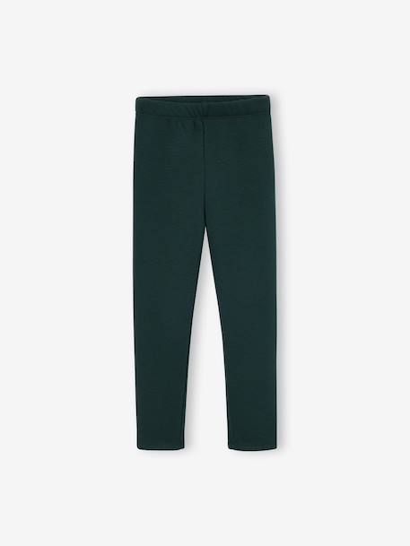 Pack of 2 Leggings Lined in Fleece Knit anthracite+plum 