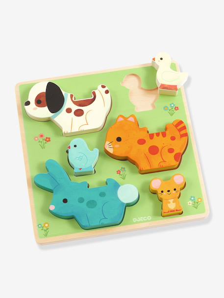 Puzz and Play Friends wooden puzzle green 
