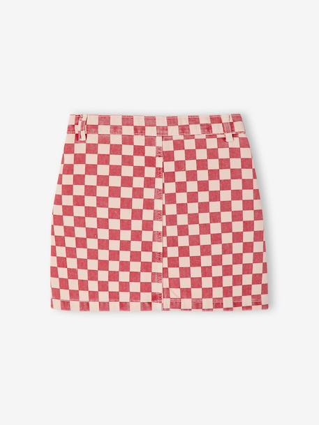 Short denim skirt for girls sweet pink 
