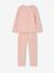 Pack of 2 long velvet pyjamas for girls rosy 