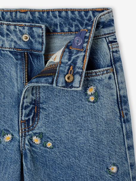 Embroidered Susan wide-leg jeans for girls bleached denim+deep blue+denim blue+medium blue 