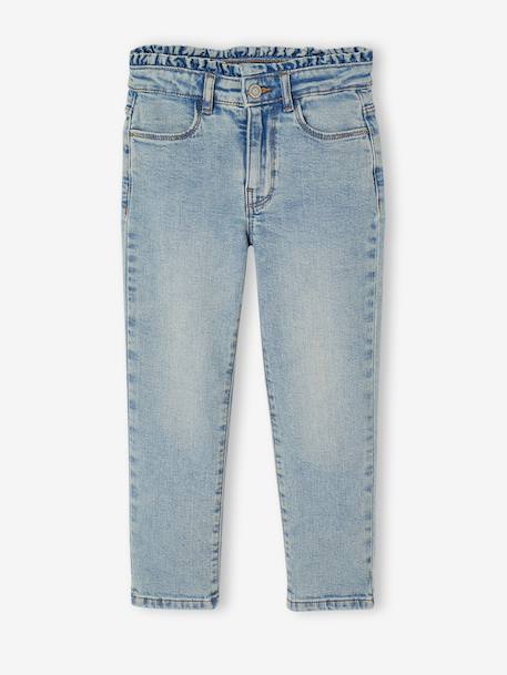 Slim-fit jeans for girls light blue+medium blue 