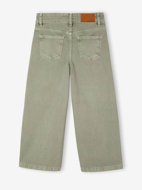 Medium Fit Wide Leg MorphologiK Trousers for Girls coral+grey green+khaki+old rose 