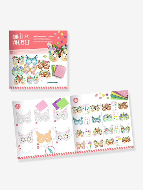 Pack of 5 DIY animal masks rose 