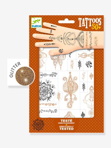 Souffle d'orient temporary tattoos by DJECO orange 